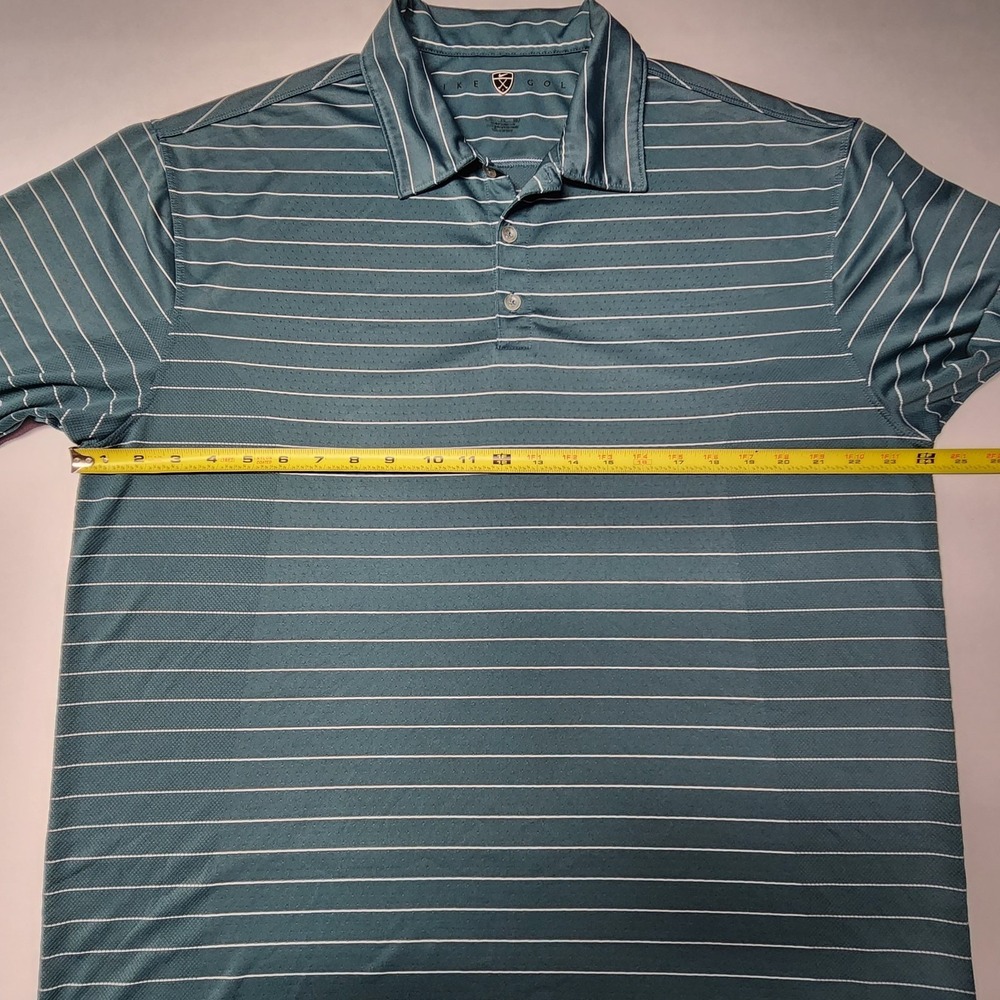 Nike Golf Dri-Fit Polo Shirt Mens XL Green White Stripe SS Style 231584 - Picture 5 of 6